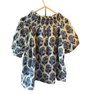 JCrew Crew Cuts paisley short sleeve kids top